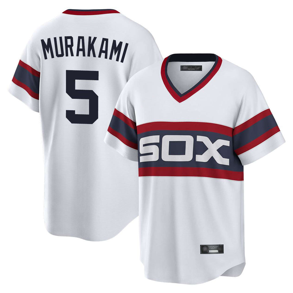 tocy C.White Sox #5 Munetaka Murakami Player White T-shirt Home Game Stitched Jerseys