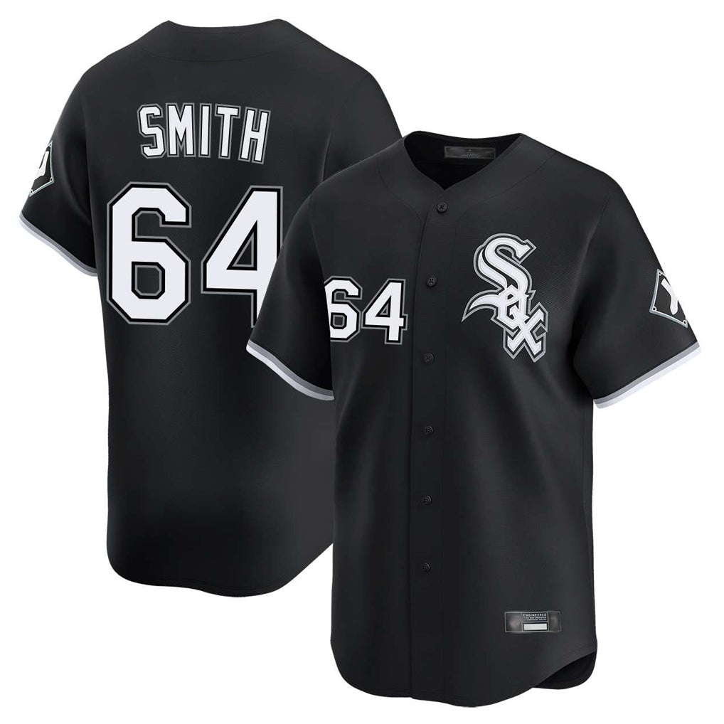 tocy C.White Sox #64 Shane Smith Player Black Limited Home Stitched Jerseys