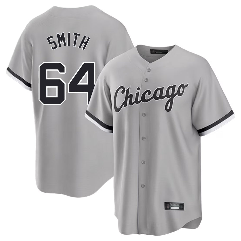 tocy C.White Sox #64 Shane Smith Player Gray Home Game Stitched Jerseys