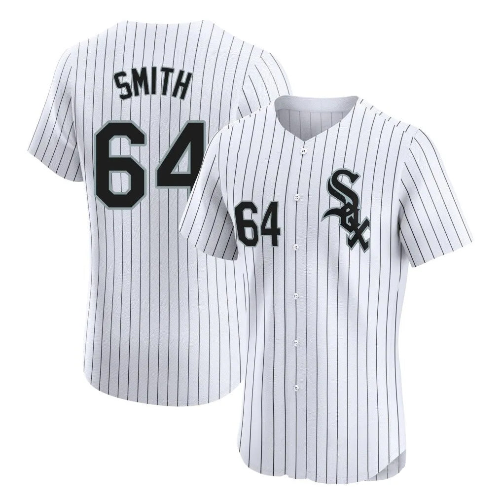 tocy C.White Sox #64 Shane Smith Player White Stripe Limited Elite Home Stitched Jerseys