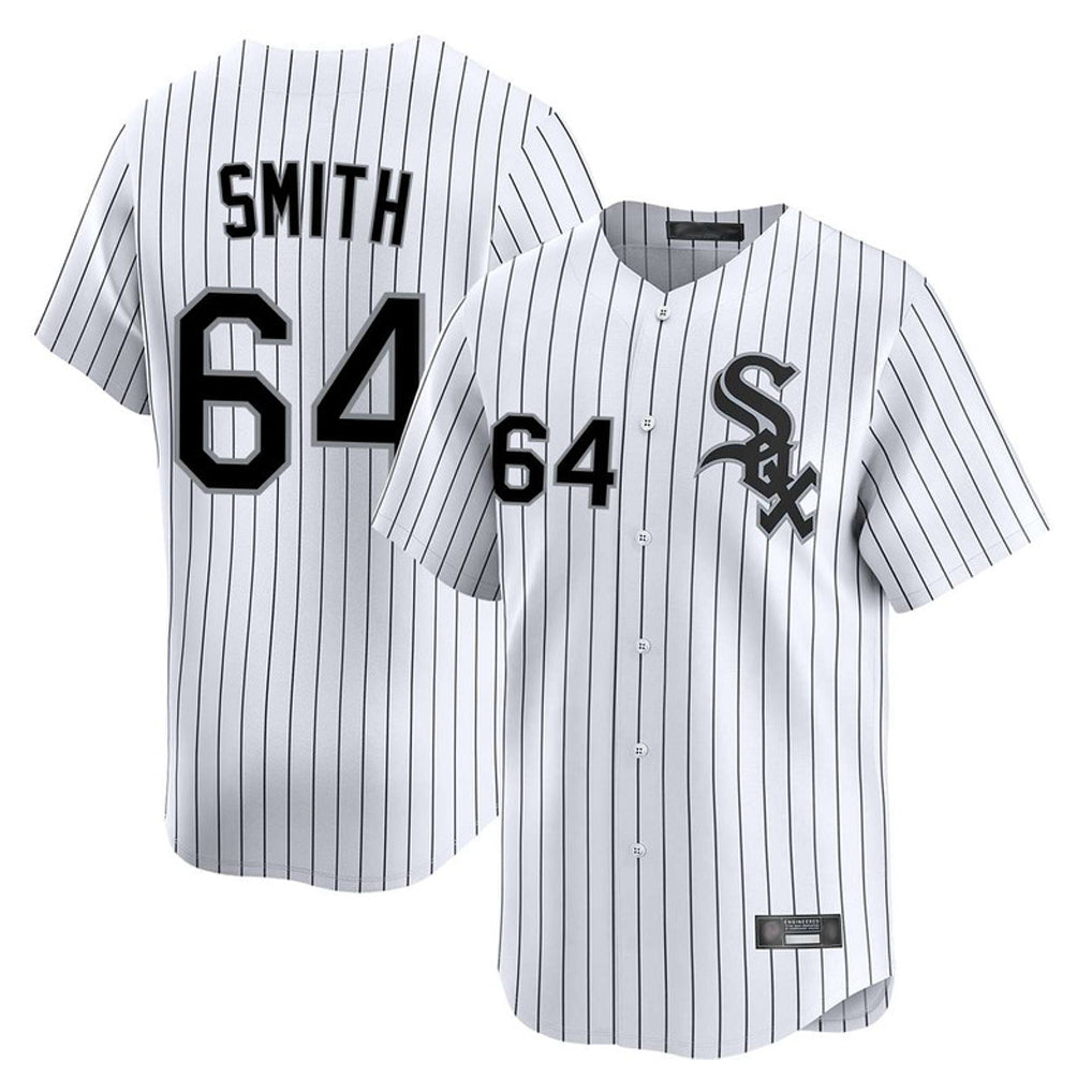 tocy C.White Sox #64 Shane Smith Player White Stripe Limited Home Stitched Jerseys