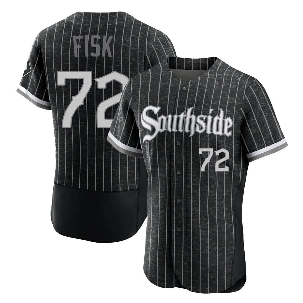 tocy C.White Sox #72 Carlton Fisk Player Black City Connect Limited Elite Home Stitched Jerseys