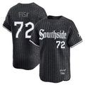 tocy C.White Sox #72 Carlton Fisk Player Black City Connect Limited Home Stitched Jerseys