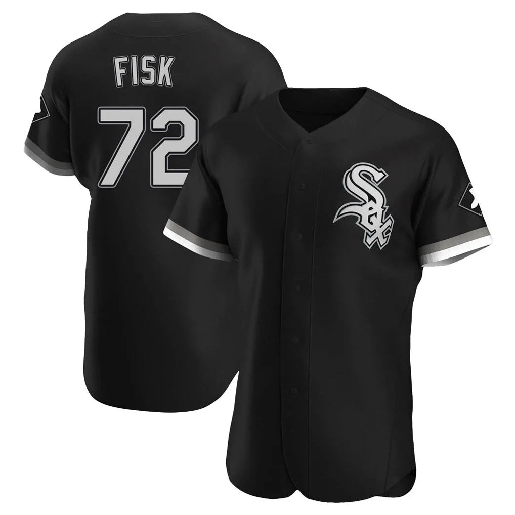 tocy C.White Sox #72 Carlton Fisk Player Black Limited Elite Home Stitched Jerseys