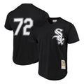 tocy C.White Sox #72 Carlton Fisk Player Black Mitchell & Ness Cooperstown Collection Mesh Game Stitched Jerseys