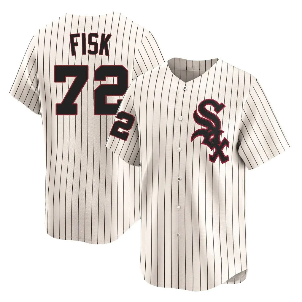 tocy C.White Sox #72 Carlton Fisk Player Cream Cooperstown Collection Limited Home Stitched Jerseys