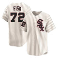 tocy C.White Sox #72 Carlton Fisk Player Cream Cooperstown Collection Limited Home Stitched Jerseys
