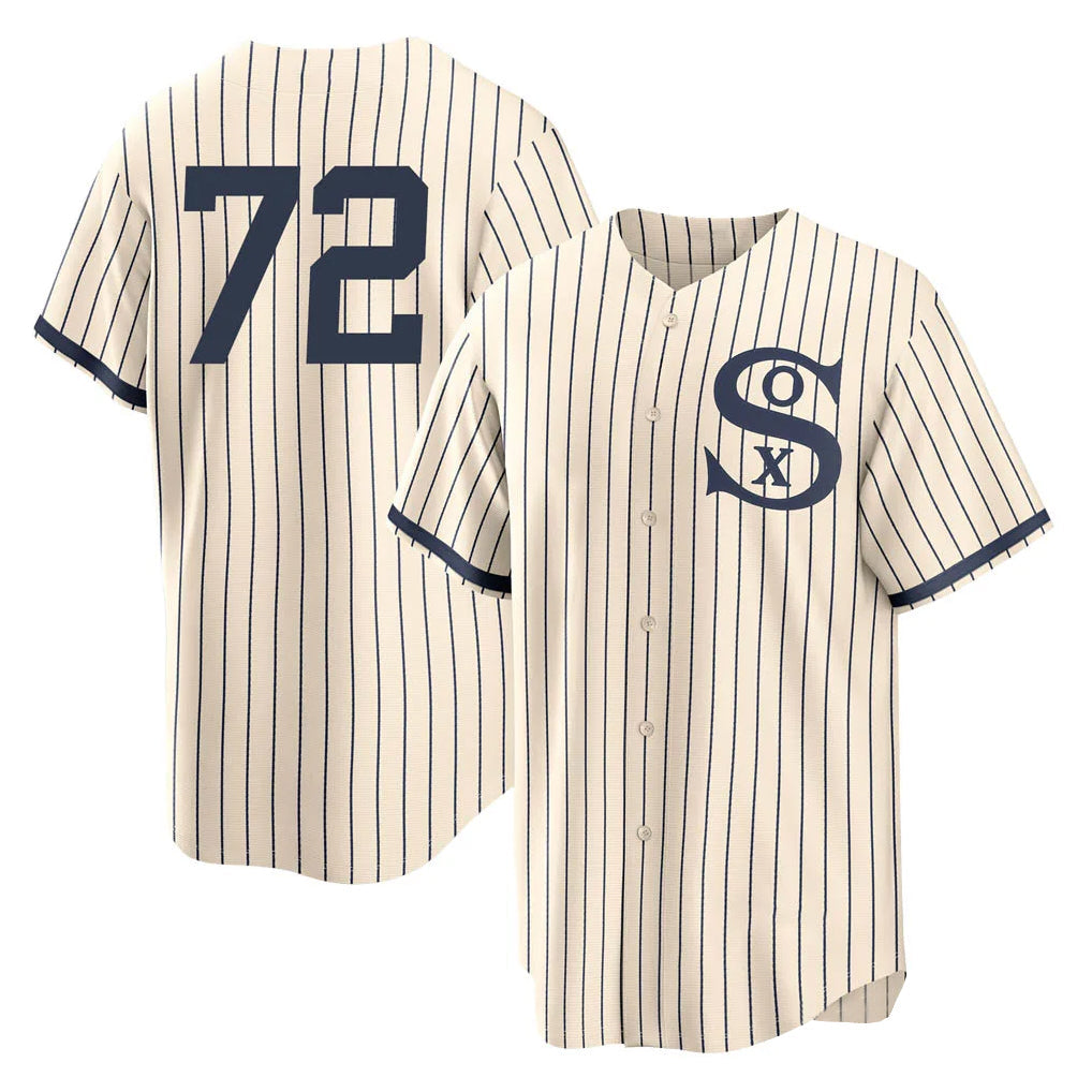 tocy C.White Sox #72 Carlton Fisk Player Cream Field of Dreams Home Game Stitched Jerseys