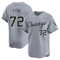 tocy C.White Sox #72 Carlton Fisk Player Gray Road Limited Home Stitched Jerseys