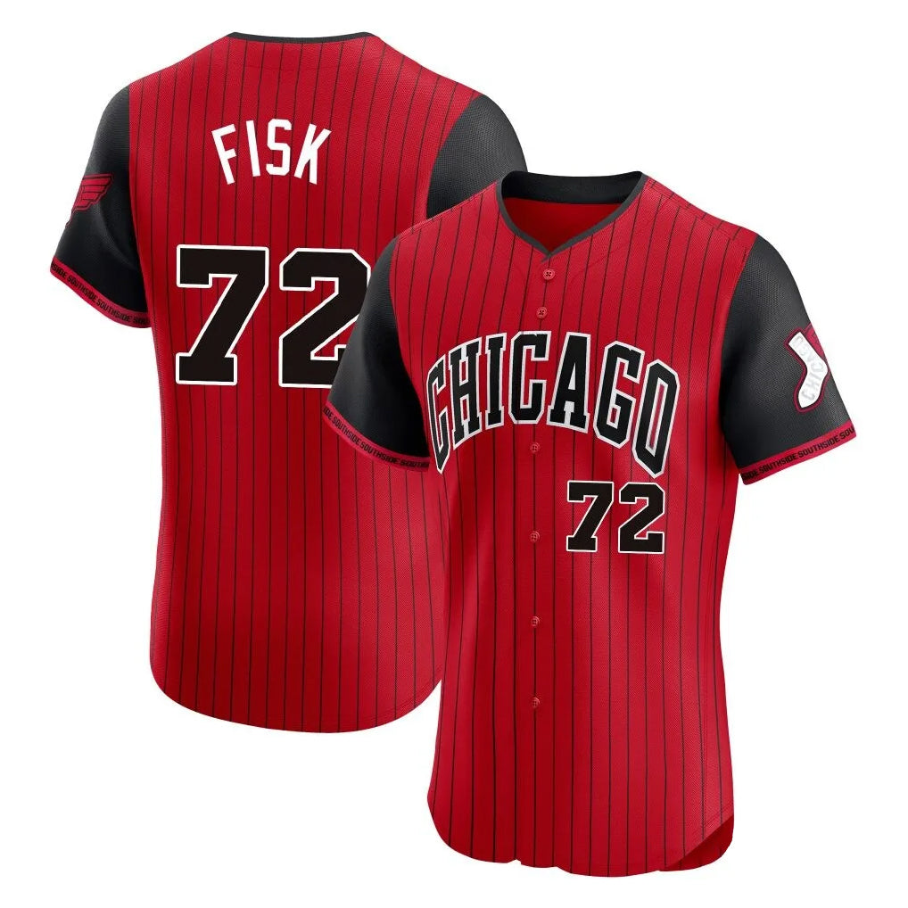 tocy C.White Sox #72 Carlton Fisk Player Red City Connect Limited Elite Home Stitched Jerseys
