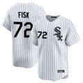 tocy C.White Sox #72 Carlton Fisk Player White Stripe Limited Home Stitched Jerseys