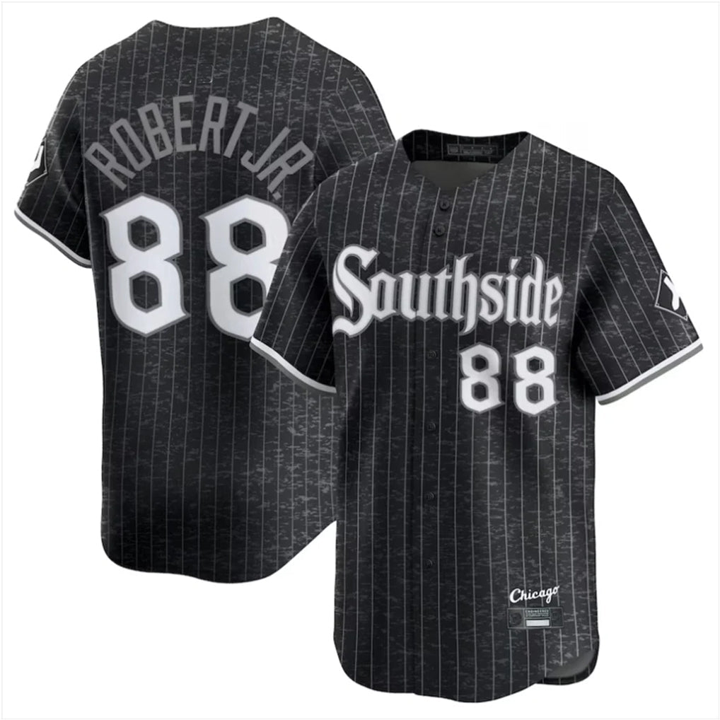tocy C.White Sox #88 Luis Robert Jr Player Black City Connect Limited Home Stitched Jerseys