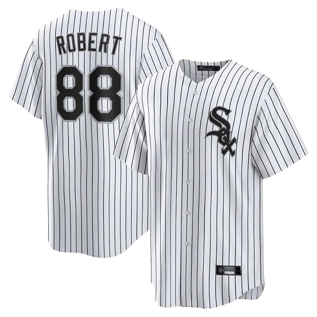 tocy C.White Sox #88 Luis Robert Jr Player White Stripe Home Game Stitched Jerseys