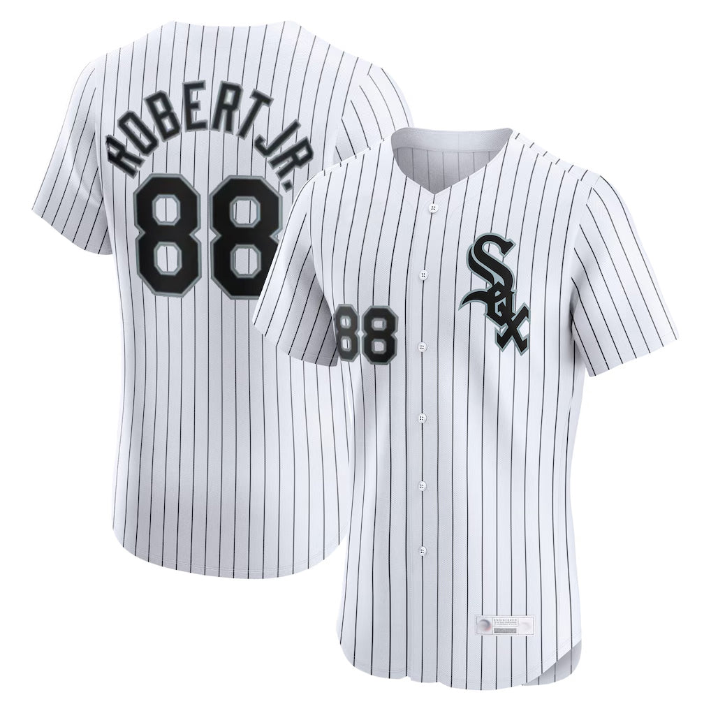 tocy C.White Sox #88 Luis Robert Jr Player White Stripe Limited Elite Home Stitched Jerseys