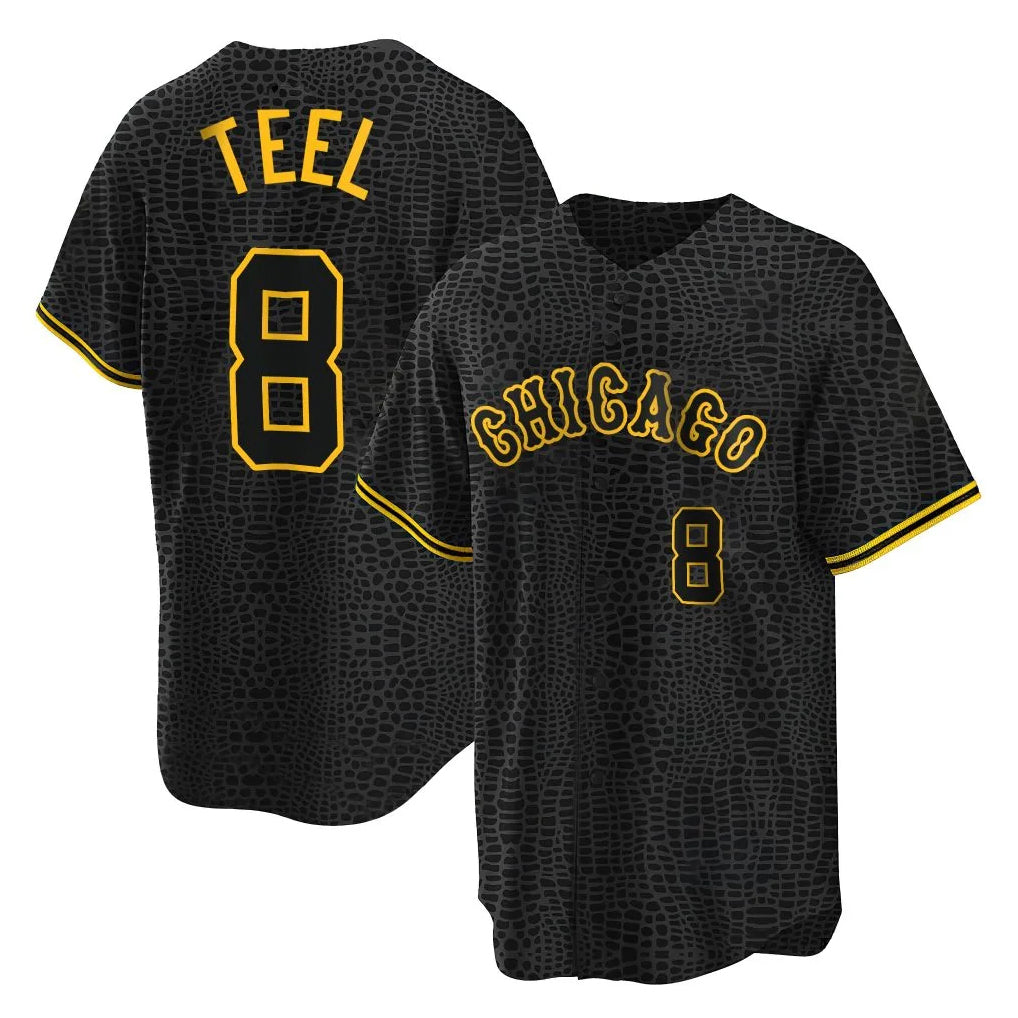 tocy C.White Sox #8 Kyle Teel Player Black Snake Skin City Home Game Stitched Jerseys