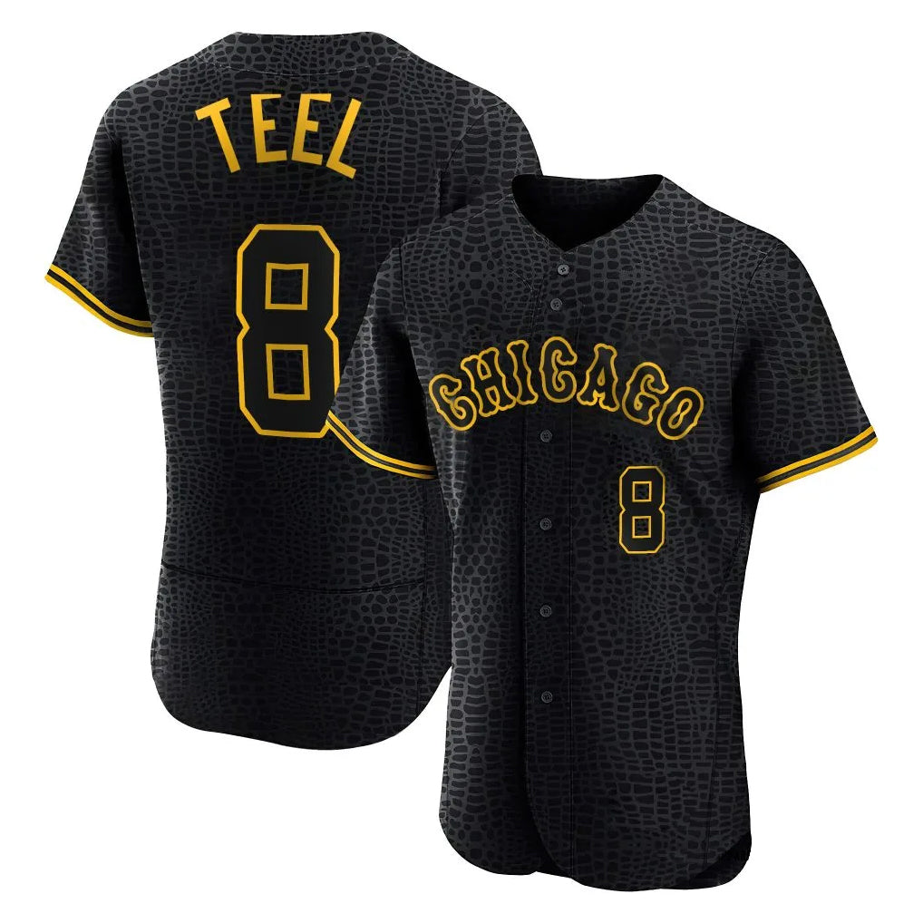 tocy C.White Sox #8 Kyle Teel Player Black Snake Skin City Limited Elite Home Stitched Jerseys