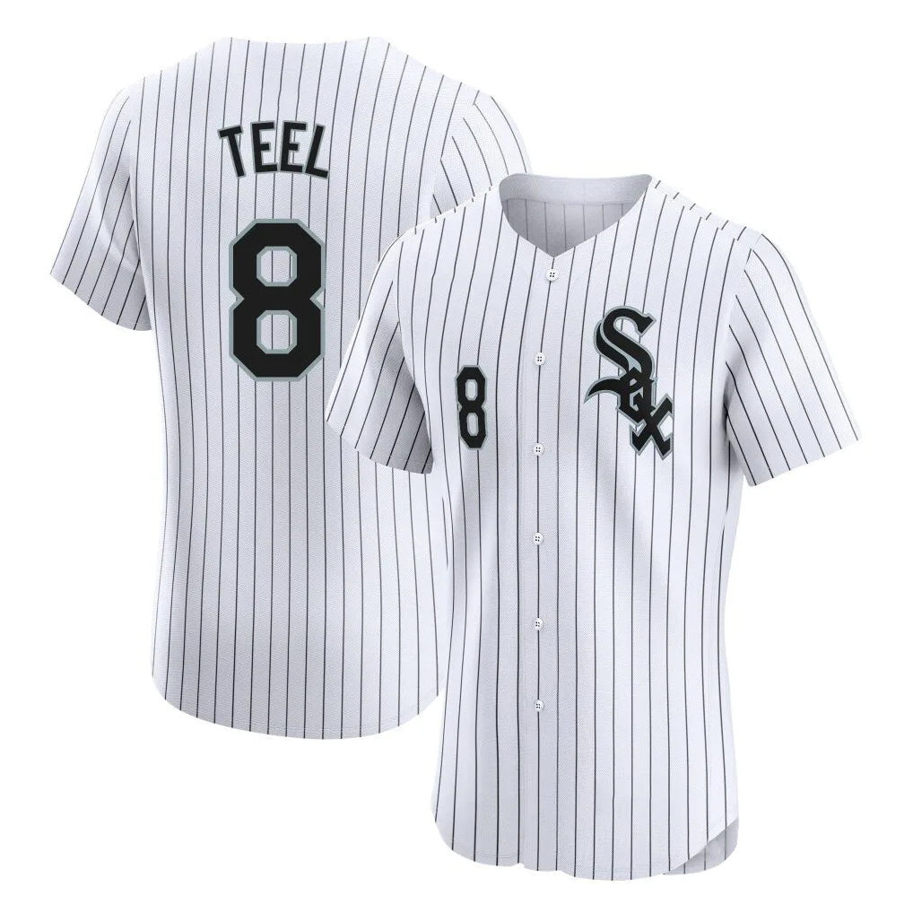 tocy C.White Sox #8 Kyle Teel Player White Stripe Limited Elite Home Stitched Jerseys