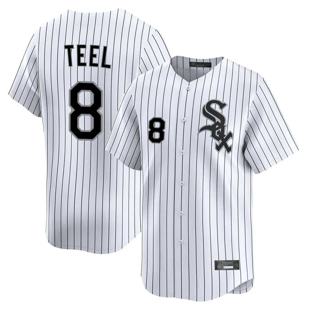 tocy C.White Sox #8 Kyle Teel Player White Stripe Limited Home Stitched Jerseys