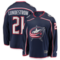Tocy CB.Jackets #21 Isac Lundestrom Navy Home Breakaway Jersey