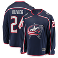 Tocy CB.Jackets #24 Mathieu Olivier Navy Home Breakaway Jersey