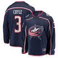 Tocy CB.Jackets #3 Charlie Coyle Navy Home Breakaway Jersey