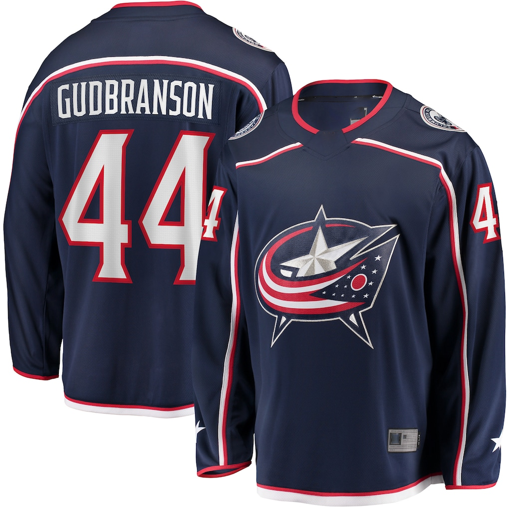 Tocy CB.Jackets #44 Erik Gudbranson Navy Home Breakaway Player Jersey