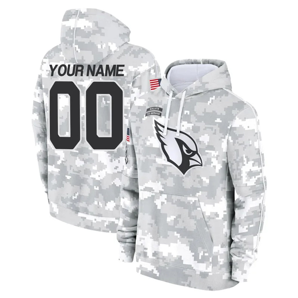 tocy Custom A.Cardinals Arctic Camo Salute to Service Limited Hoodie Any Name & Numbers Stitched Jerseys