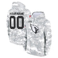 tocy Custom A.Cardinals Arctic Camo Salute to Service Limited Hoodie Any Name & Numbers Stitched Jerseys