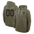 tocy Custom A.Cardinals Olive Salute to Service Hoodies Any Name & Numbers Stitched Jerseys