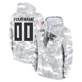 tocy Custom A.Falcons Arctic Camo Salute to Service Limited Hoodie Any Name & Numbers Stitched Jerseys