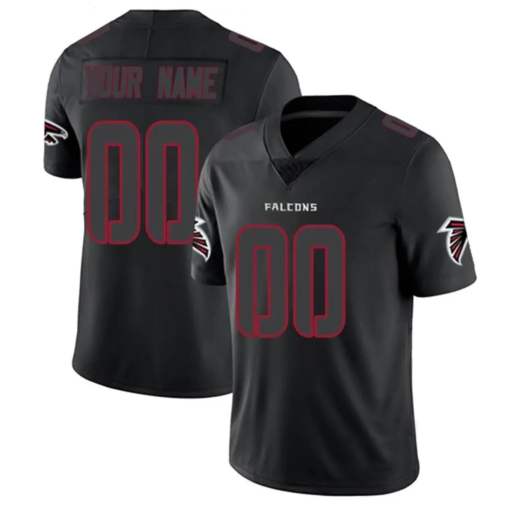 tocy Custom A.Falcons Black Limited Elite Home Game Any Name & Numbers Stitched Jerseys