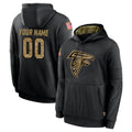 tocy Custom A.Falcons Black Salute to Service Fleece Hoodie Any Name & Numbers Stitched Jerseys