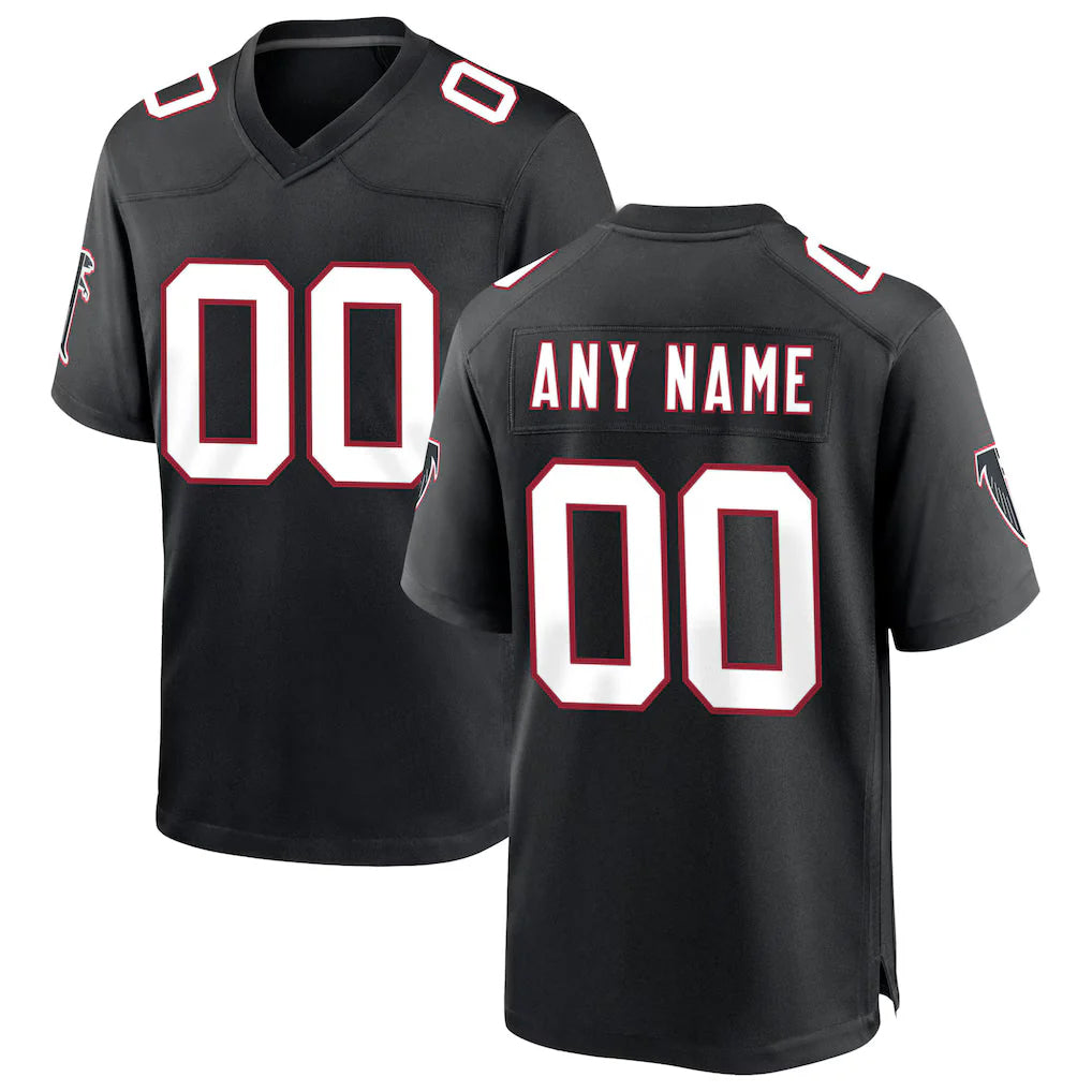 tocy Custom A.Falcons Black Throwback Limited Home Game Any Name & Numbers Stitched Jerseys