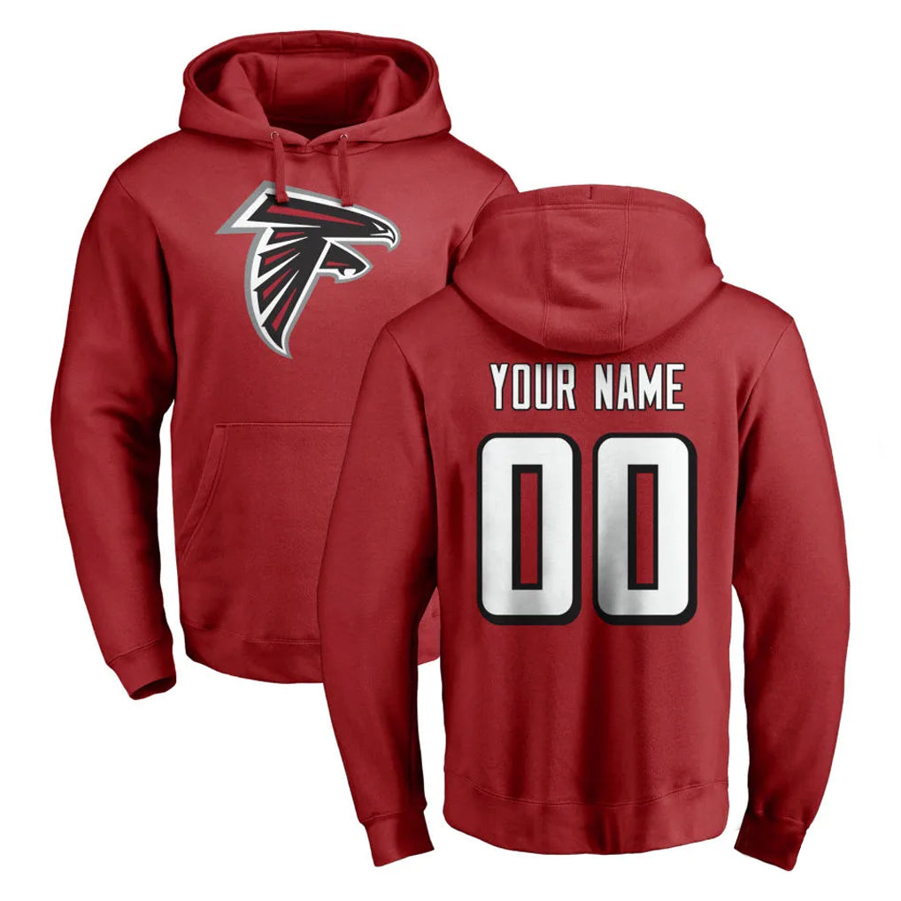 tocy Custom A.Falcons Red Limited Hoodie Any Name & Numbers Stitched Jerseys