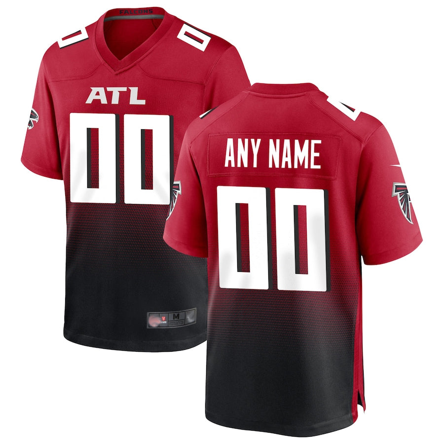 tocy Custom A.Falcons Red Replica Home Game Stitched Jerseys