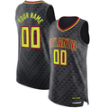 tocy Custom A.Hawks Black Authentic Jerseys - Icon Edition