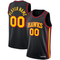 tocy Custom A.Hawks  Black Swingman Jerseys - Statement Edition