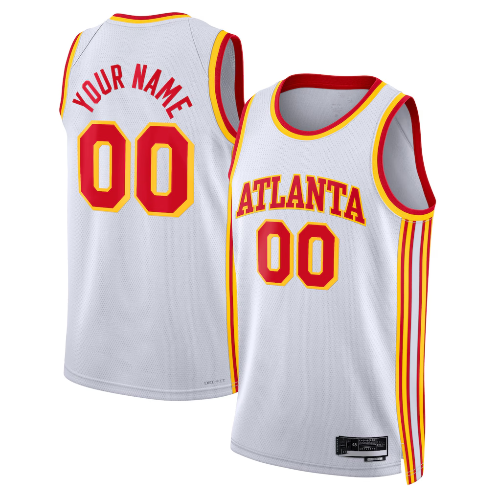 tocy Custom A.Hawks White Swingman Jerseys - Association Edition