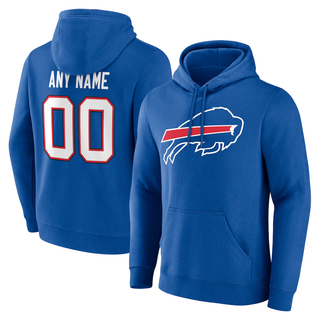 tocy Custom B.Bills Team Authentic Personalized Name & Number Hoodie Stitched Jerseys