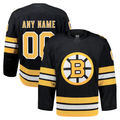 Tocy Custom B.Bruins Black Home Authentic Pro Stitched Jerseys