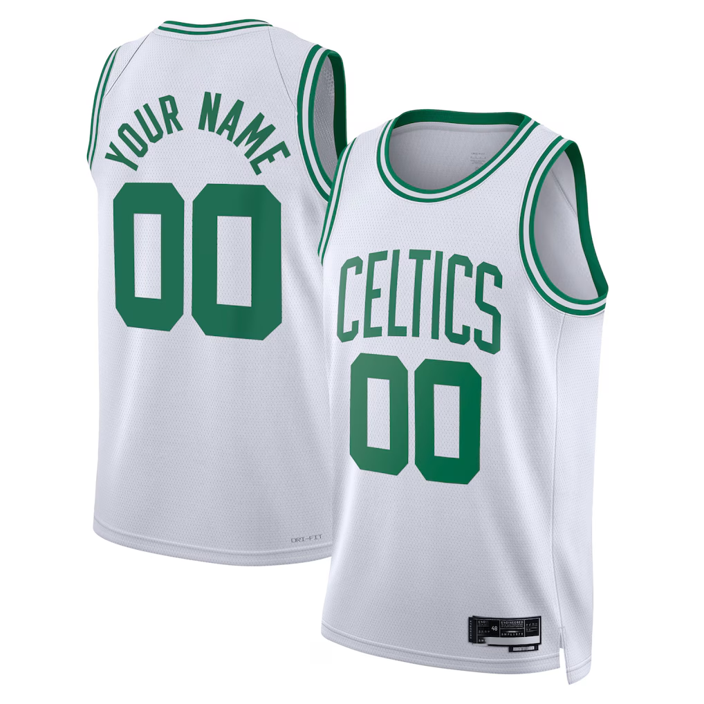 tocy Custom B.Celtics White Swingman Jerseys - Association Edition