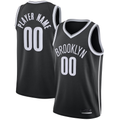 tocy Custom B.Nets Black 202021 Swingman Jerseys - Icon Edition