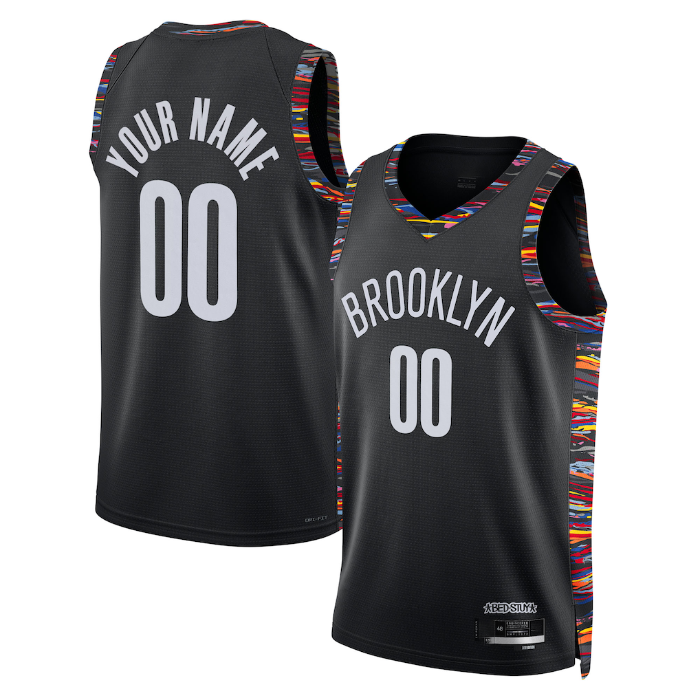 tocy Custom B.Nets Black 202526 City Edition Swingman Jerseys
