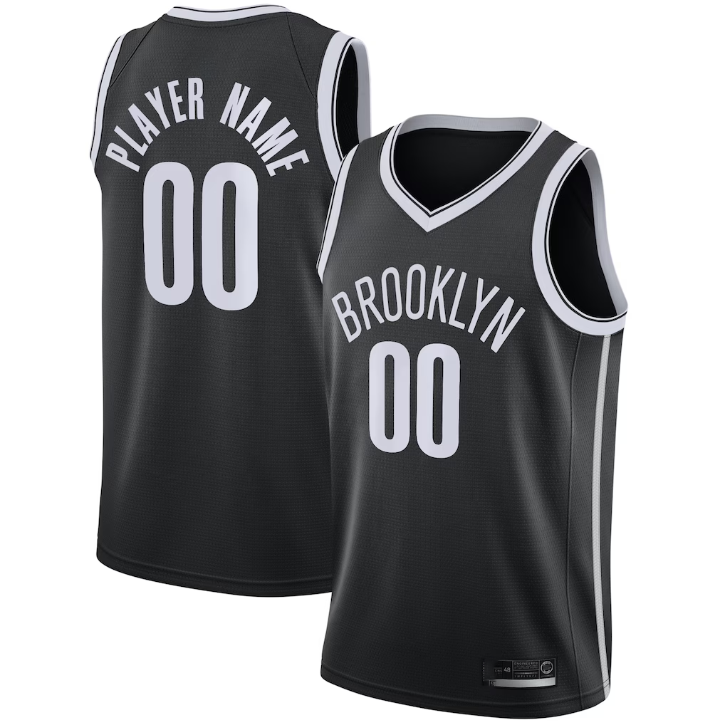 tocy Custom B.Nets Black Swingman Jerseys - Icon Edition