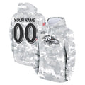 tocy Custom B.Ravens Black Pullover Hoodie Any Name & Numbers Stitched Jerseys