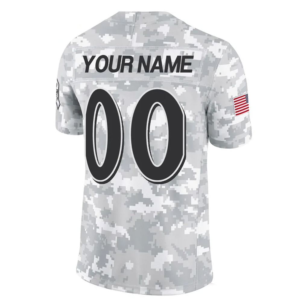 tocy Custom B.Ravens Arctic Camo Salute to Service Limited Any Name & Numbers Stitched Jerseys