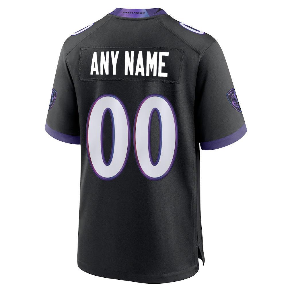 tocy Custom B.Ravens Black Home Game Any Name & Numbers Stitched Jerseys