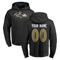 tocy Custom B.Ravens Black Pullover Hoodie Any Name & Numbers Stitched Jerseys