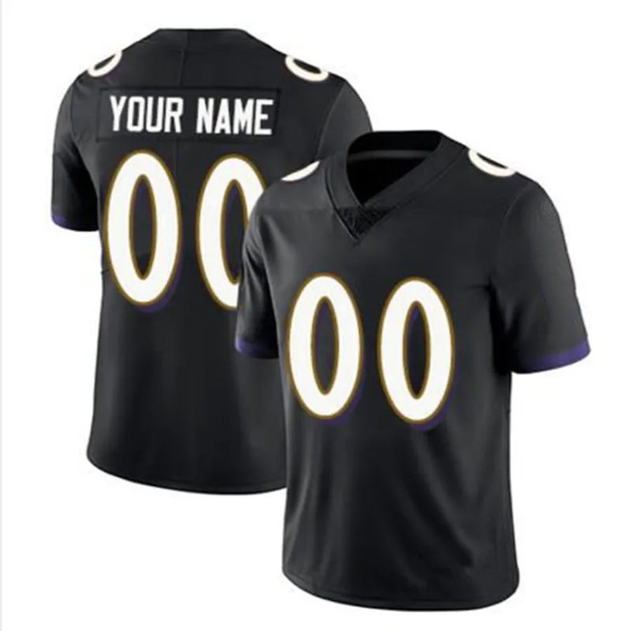 tocy Custom B.Ravens Black Replica Limited Game Stitched Jerseys