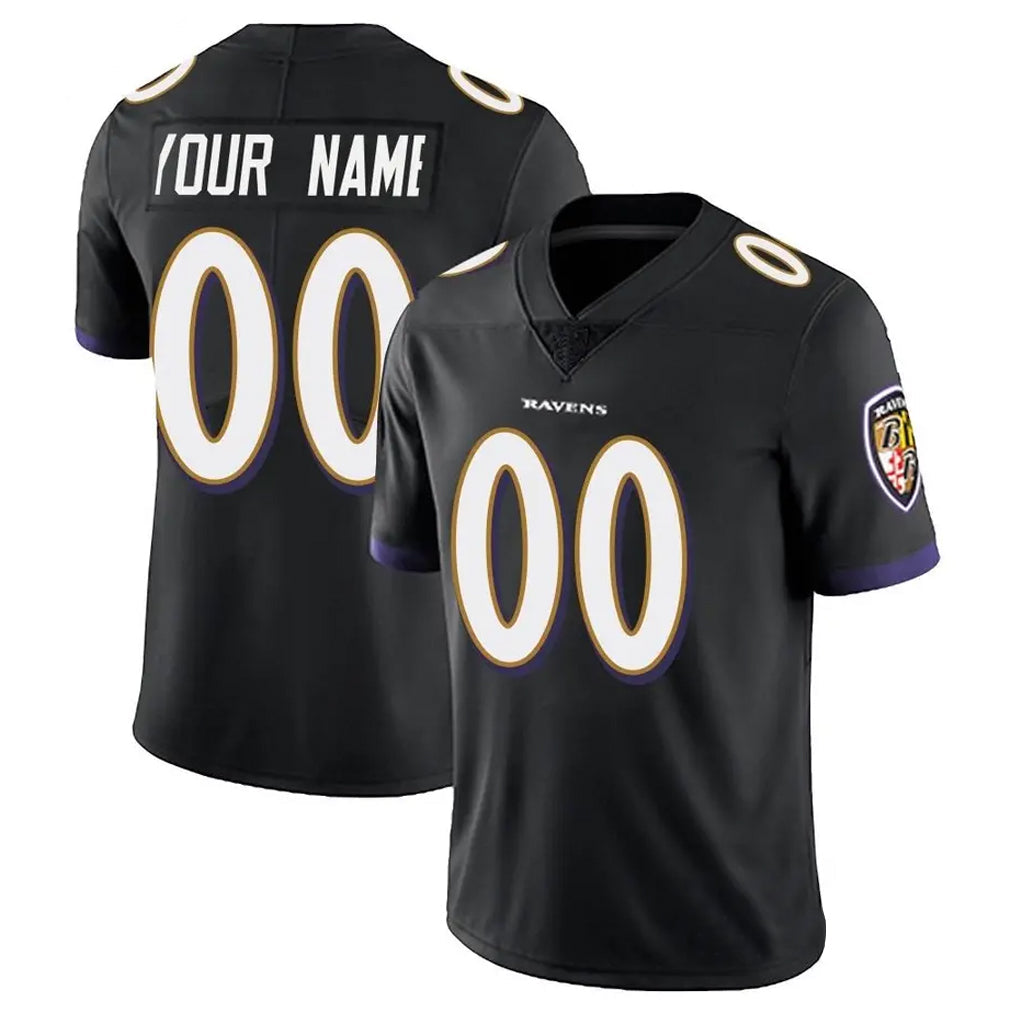 tocy Custom B.Ravens Black Vapor F.U.S.E. Limited Any Name & Numbers Stitched Jerseys